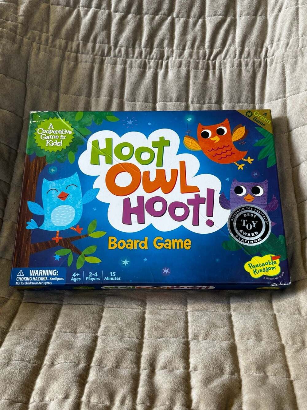 Peaceable Kingdom Hoot Owl Hoot! Cooperative Board Game for Kids